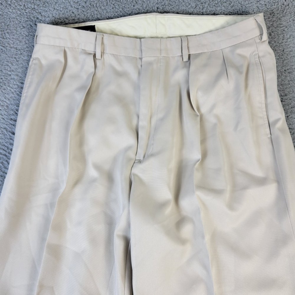 Polo Golf Ralph Lauren Pants Men's Size 35 x 32 Pleated Cuffed Beige - Picture 3 of 13